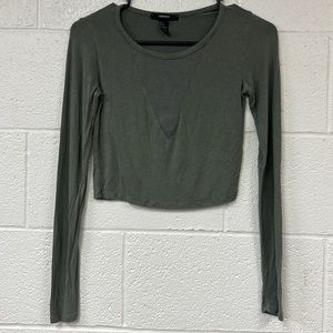 BOGO 🆓 Forever 21 green crop top size small